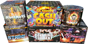 Super Six six-piece complete display firework pack by Galactic Fireworks