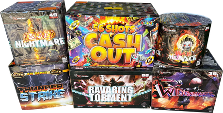 Super Six six-piece complete display firework pack by Galactic Fireworks