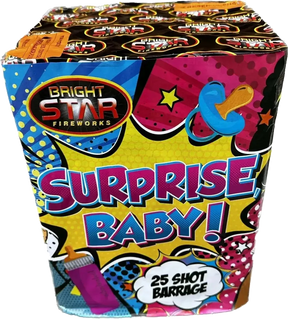 Surprise Baby Boy by Bright Star, 25-shot blue gender reveal firework