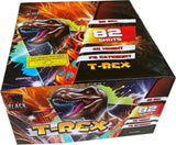 T Rex 82-shot fanned F3 cake firework by Black Panther