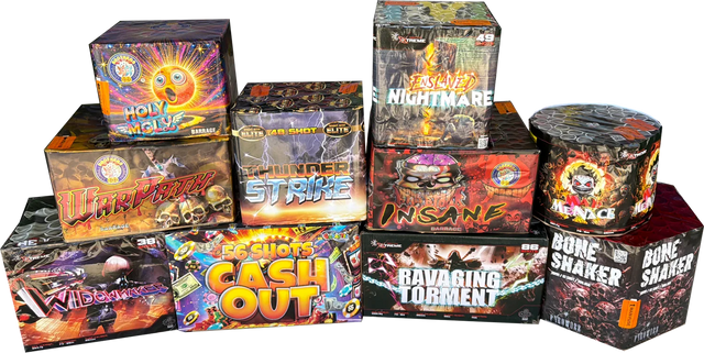 Terrific Ten ten-piece complete display firework pack by Galactic Fireworks