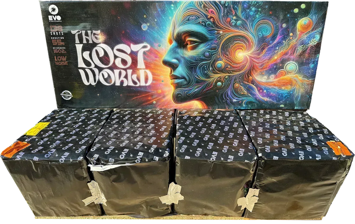 The Lost World low noise compound firework by Evo Fireworks.