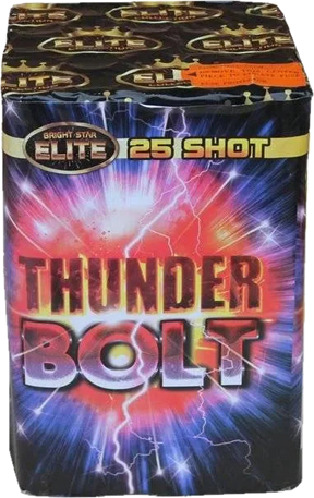 Thunder Bolt 25-shot F3 cake firework by Bright Star