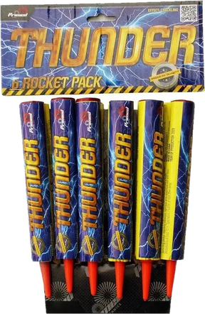 Thunder Rockets 6-pack F3 rockets by Primed Pyrotechnics