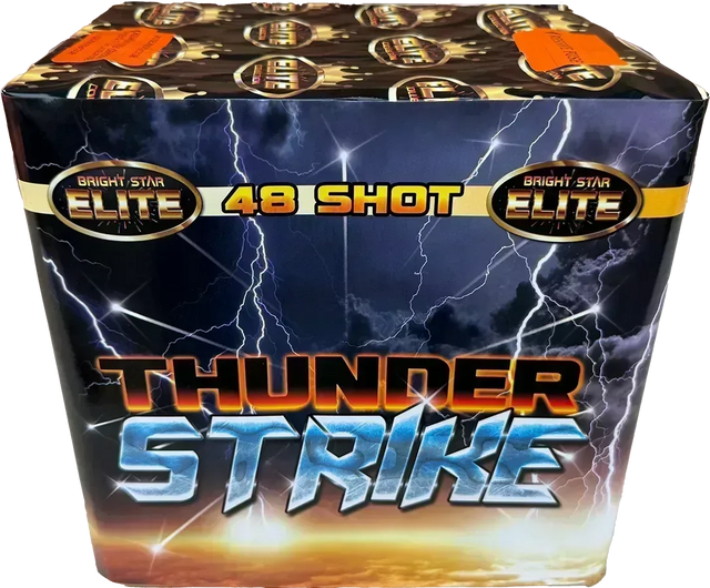 Thunder Strike 48-shot F3 cake firework by Bright Star