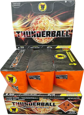 Thunderball 168-shot fanned compound firework by Black Cat