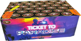 Ticket To Paradise firework cake by Galactic Fireworks