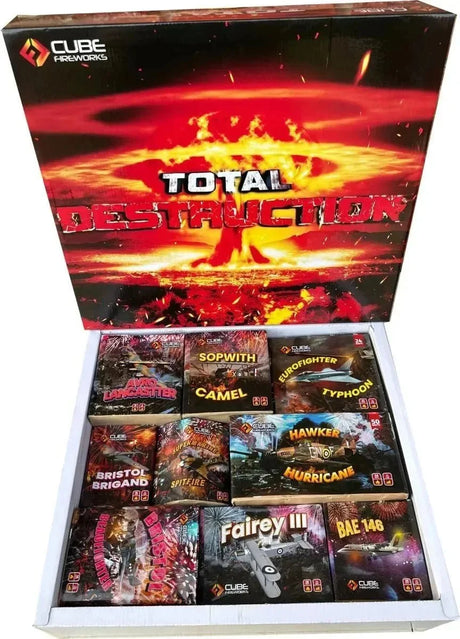 Total Destruction 9-cake F2 cake pack firework by Cube Fireworks