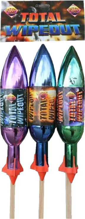 Total Wipeout 3-pack F3 rockets by Bright Star