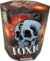Toxic 19-shot F2 garden cake firework by Brothers Pyrotechnics