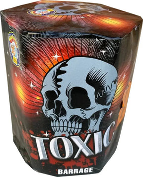 Toxic 19-shot F2 garden cake firework by Brothers Pyrotechnics