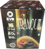 Tranquil 16-shot low-noise F2 cake firework by Evo Fireworks