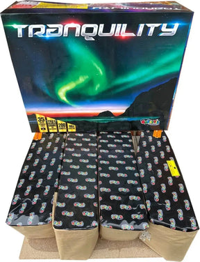 Tranquility 200-shot fanned low-noise F3 compound firework by Galactic Fireworks