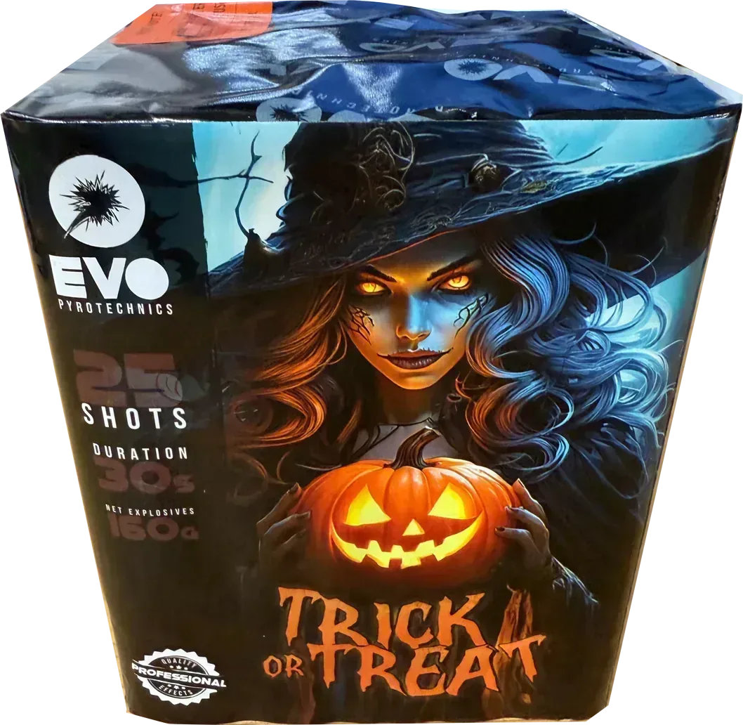 Trick Or Treat firework, product packaging