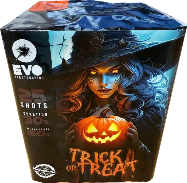 Trick Or Treat firework, product packaging