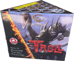 Troll 15-shot firework cake by Gemstone