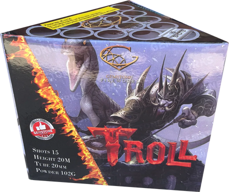 Troll 15-shot firework cake by Gemstone