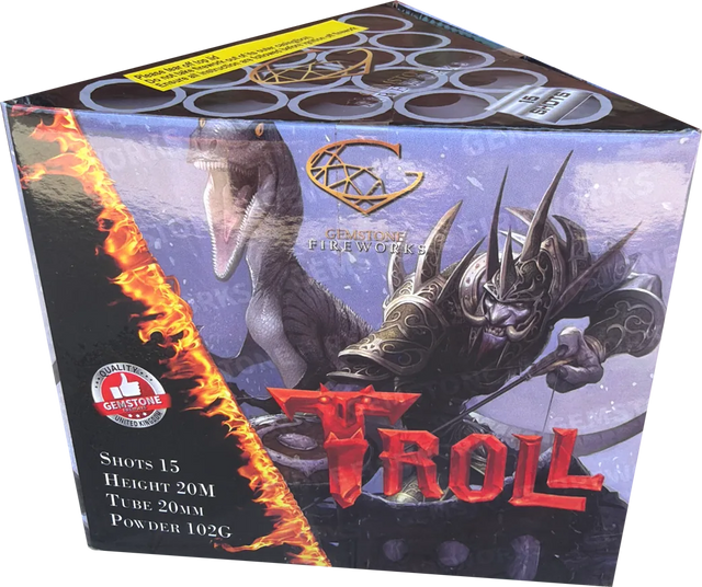 Troll 15-shot firework cake by Gemstone