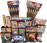 Troublemaker Pack 30-piece complete display firework pack by Galactic Fireworks