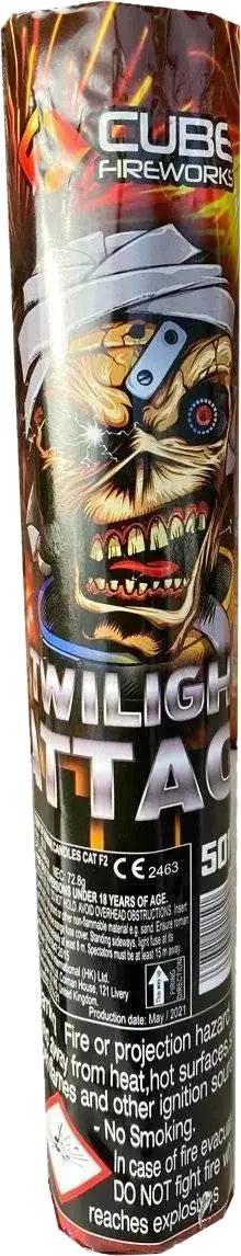Twilight Attack 56-shot roman candle firework by Cube Fireworks