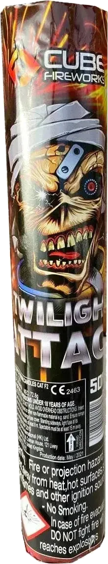 Twilight Attack 56-shot roman candle firework by Cube Fireworks