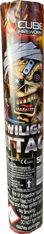 Twilight Attack 56-shot roman candle firework by Cube Fireworks