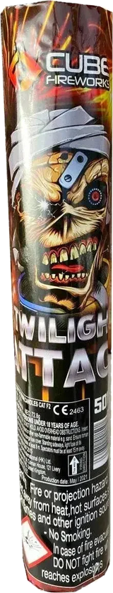 Twilight Attack 56-shot roman candle firework by Cube Fireworks