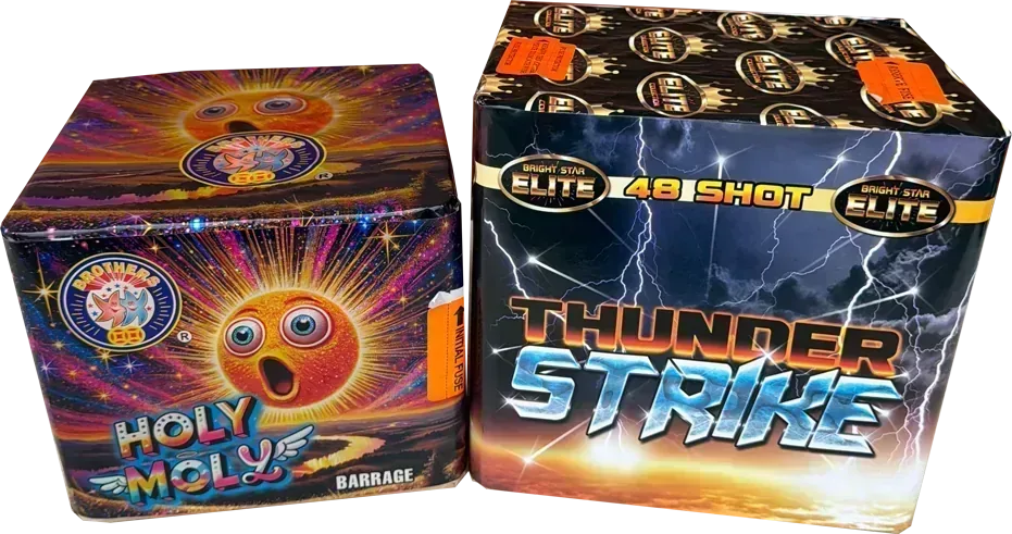Holy Moly & Thunder Strike firework bundle by Galactic Fireworks