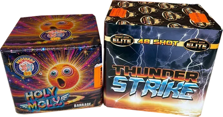 Holy Moly & Thunder Strike firework bundle by Galactic Fireworks