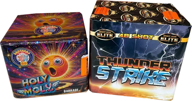Holy Moly & Thunder Strike firework bundle by Galactic Fireworks