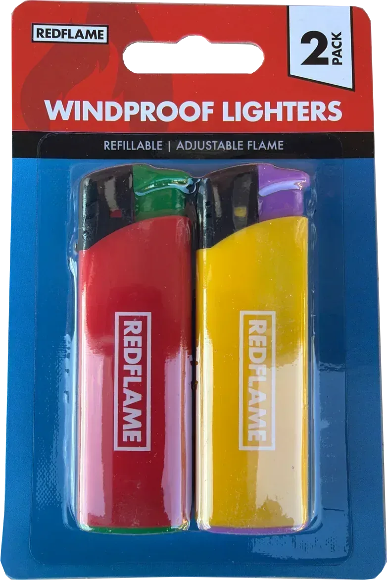 Twin pack of windproof lighters