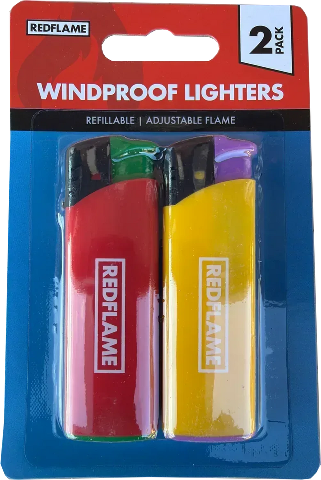 Twin pack of windproof lighters