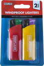 Twin pack of windproof lighters