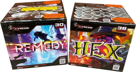 Hex & Remedy firework bundle by Galactic Fireworks