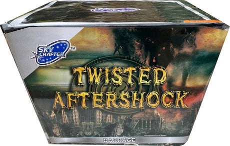 Twisted Aftershock 72-shot fanned F3 cake firework by Sky Crafter
