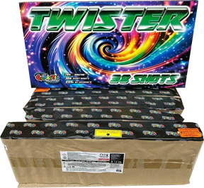 Twister compound firework barrage by Galactic Fireworks
