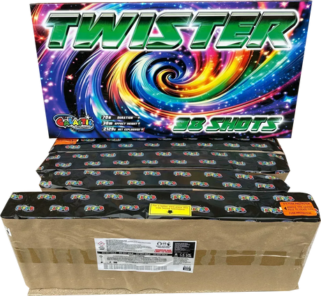 Twister compound firework barrage by Galactic Fireworks