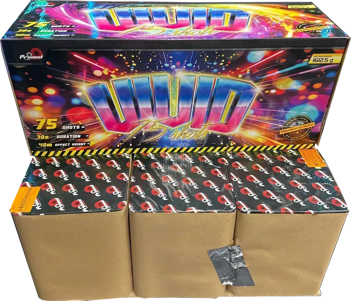 Vivid compound firework barrage, video preview