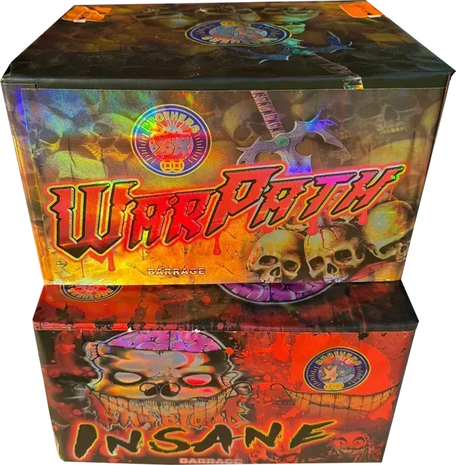 The War Path and Insane 100-shot firework barrages double deal pack.