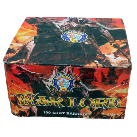 Warlord 100-shot fanned F3 cake firework by Brothers Pyrotechnics