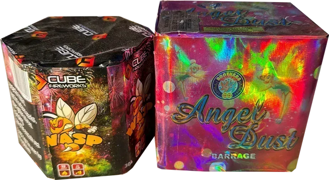 The Wasp and Angel Dust garden firework cakes double deal pack.