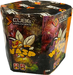 Wasp 19-shot cake firework by Cube Fireworks