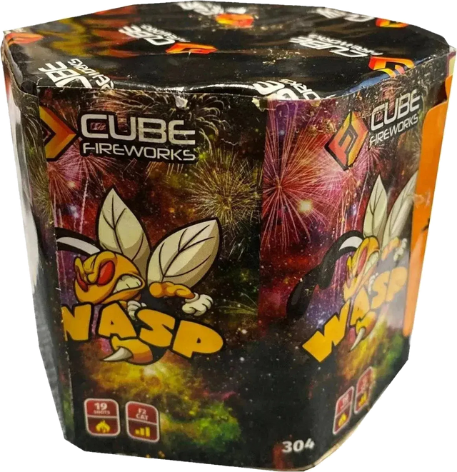 Wasp Files Wasp by Cube Fireworks | 19-Shot Cake – Galactic Fireworks