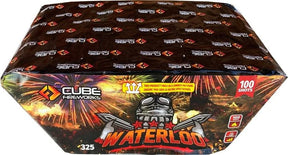 Waterloo 100-shot fanned cake firework by Cube Fireworks