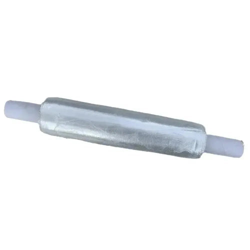 Clear extended core roll of Waterproof Wrap for Fireworks, 40cm x 300m, ideal for protecting fireworks in wet weather conditions.