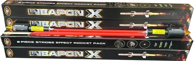 Weapon X Strobe firework rocket by Galactic Fireworks