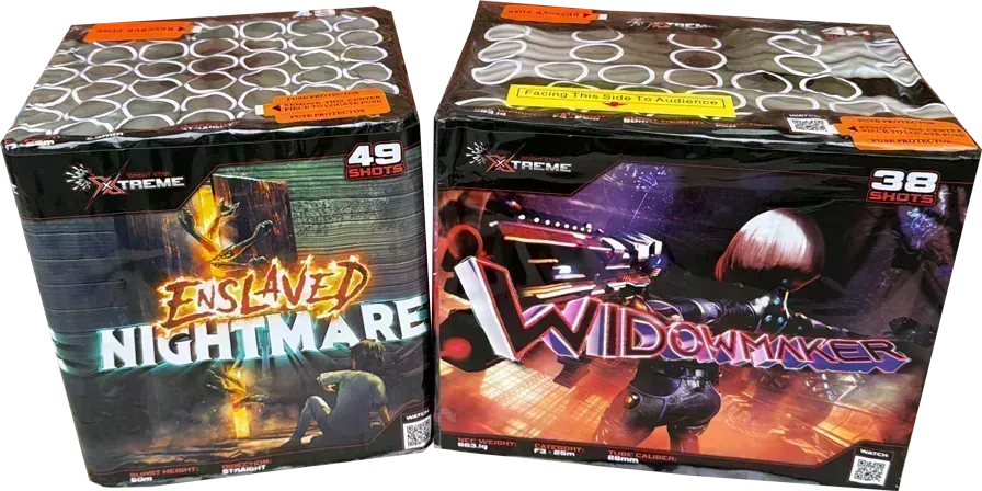 Widowmaker and Enslaved Nightmare 87 Shot Twin Pack Fireworks by Xtreme