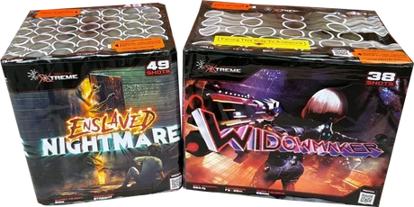 Widowmaker and Enslaved Nightmare 87 Shot Twin Pack Fireworks by Xtreme