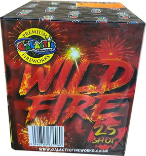 Wild Fire 25-shot F2 cake firework by Galactic Fireworks