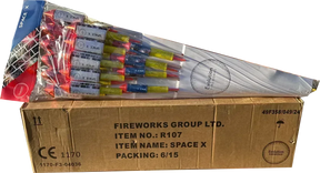 6x X-SPACE Rockets case deal by Evolution Fireworks